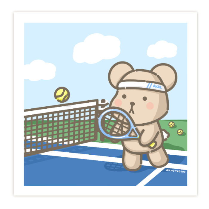 Tennis Taro Art Print