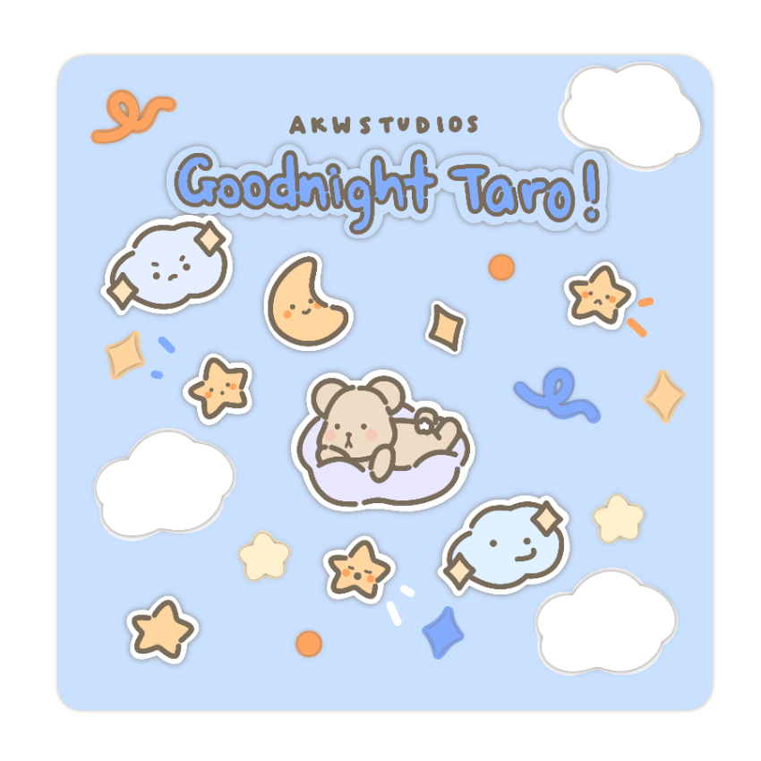 Goodnight Taro Sticker Sheet