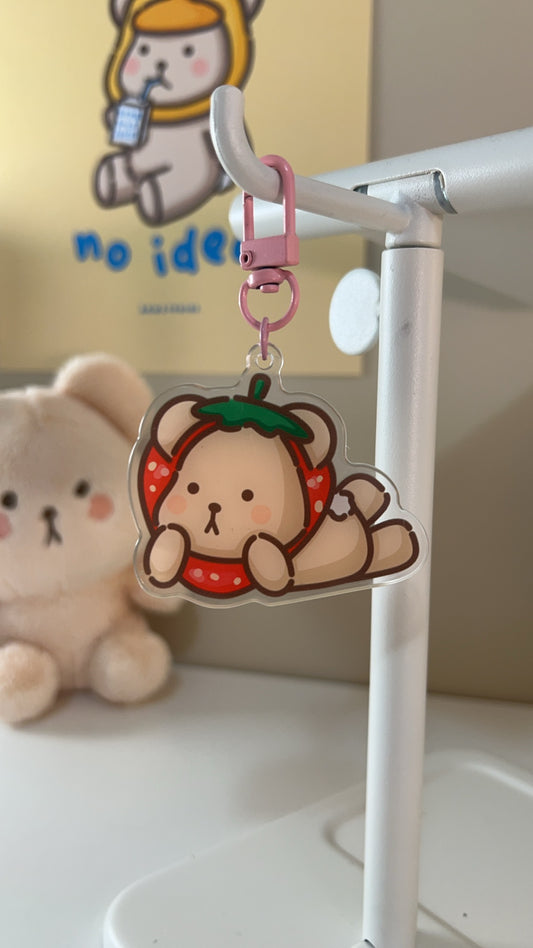 Strawberry Taro Acrylic Keychain